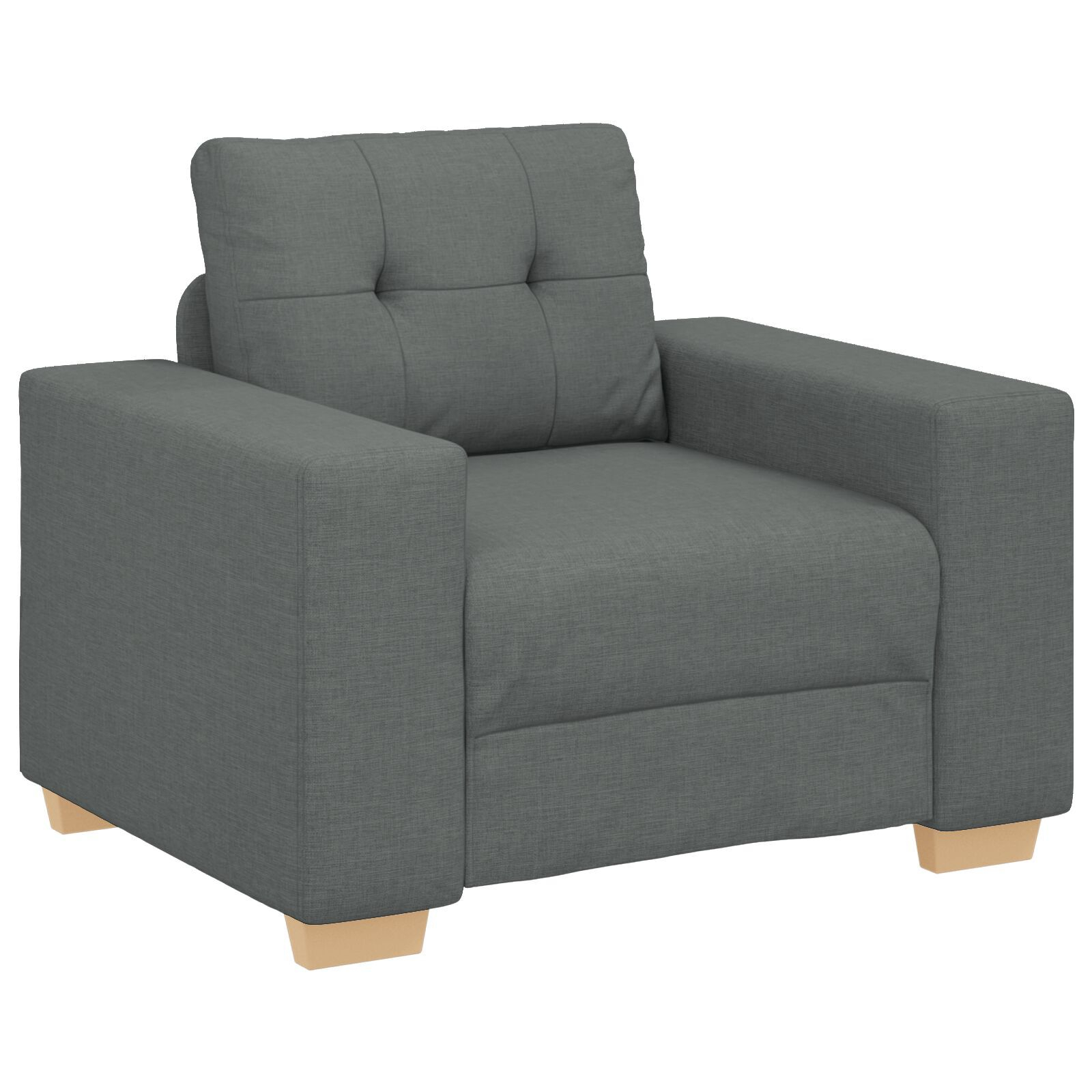 vidaXL Set de canapea cu pernă cu pernă 3 pcs Gri țesătură