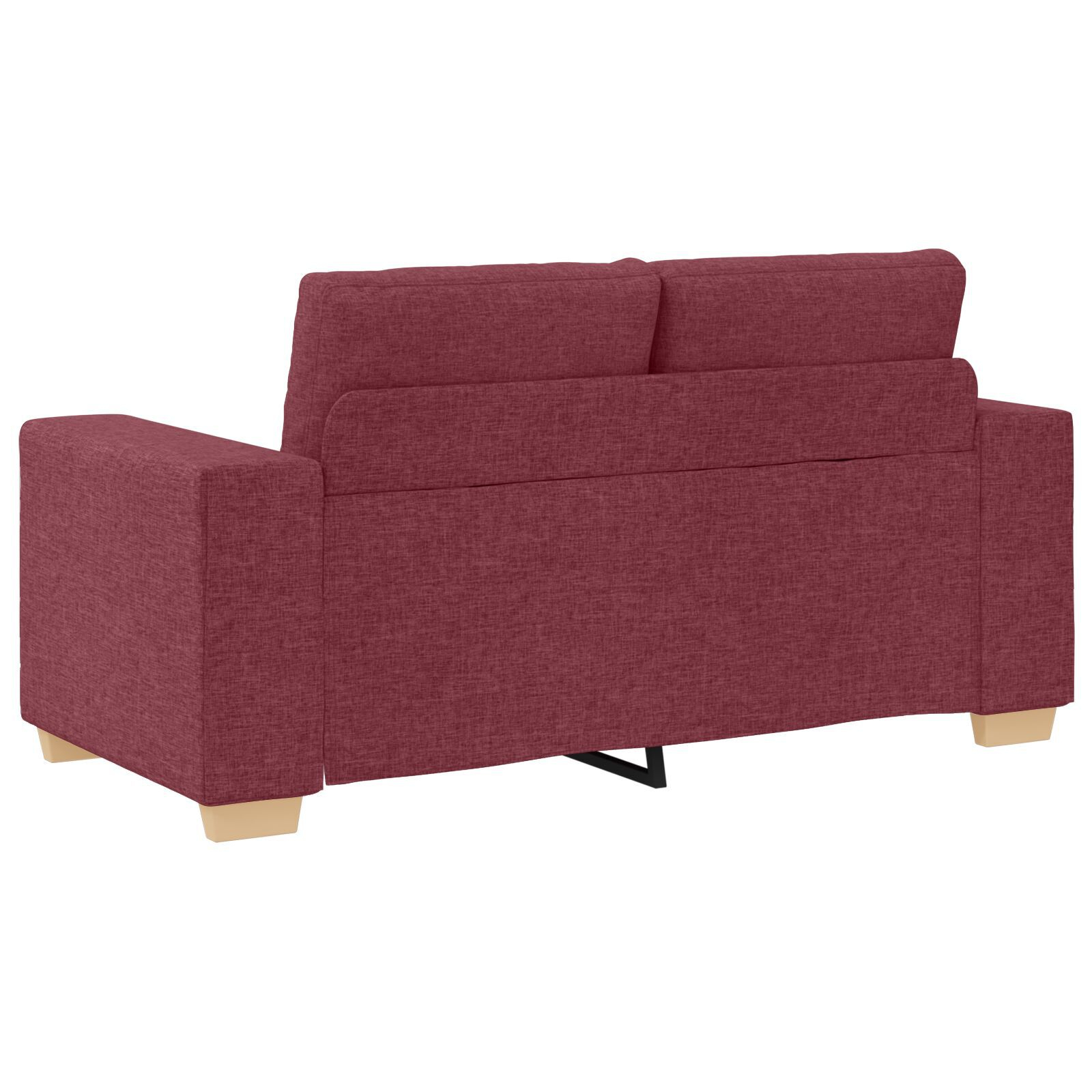 vidaXL Set de canapea cu pernă cu pernă 3 pcs Roșu Vin țesătură