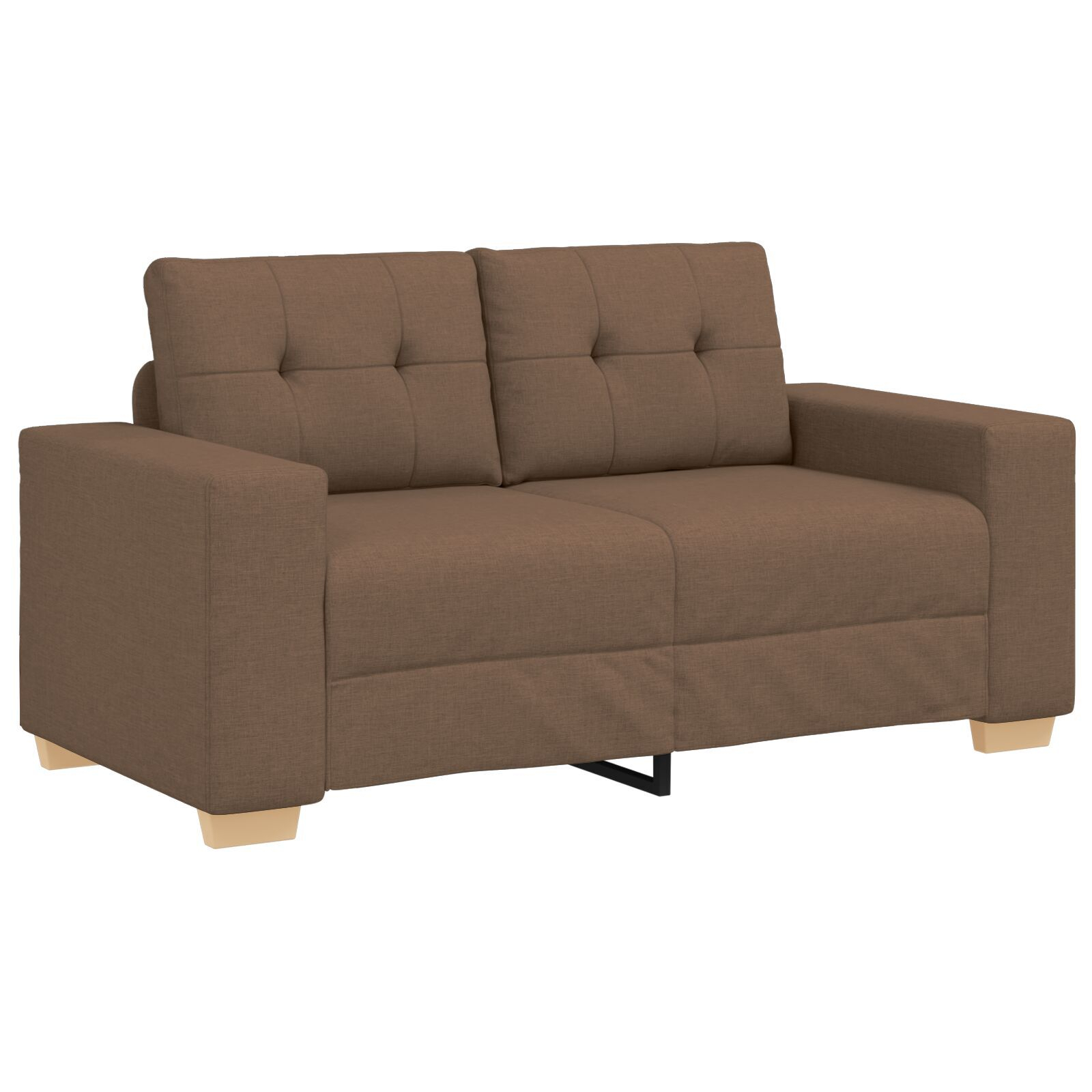 vidaXL Set de canapea cu pernă cu pernă 3 pcs Maro țesătură vidaXL Set de canapea cu pernă cu pernă 3 pcs Maro țesătură