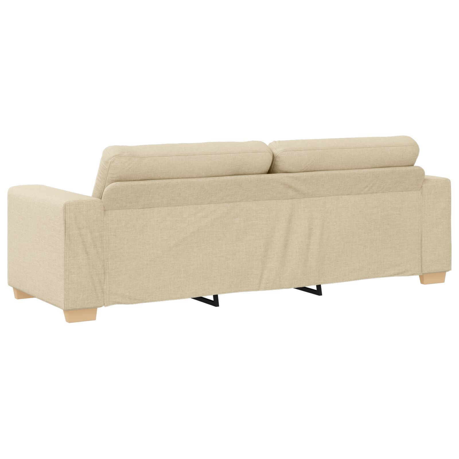 vidaXL Set de canapea cu pernă cu pernă 3 pcs Crem țesătură
