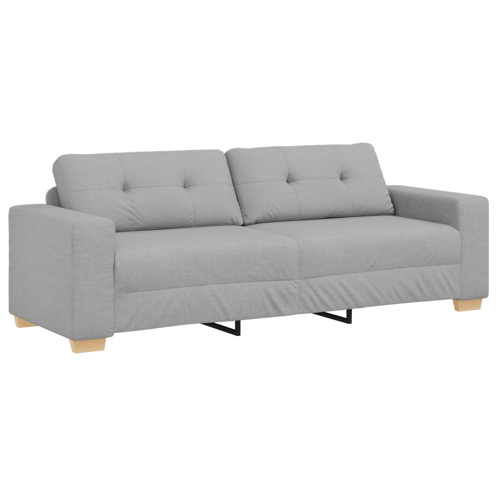 vidaXL Set de canapea cu pernă cu pernă 3 pcs Gri țesătură vidaXL Set de canapea cu pernă cu pernă 3 pcs Gri țesătură