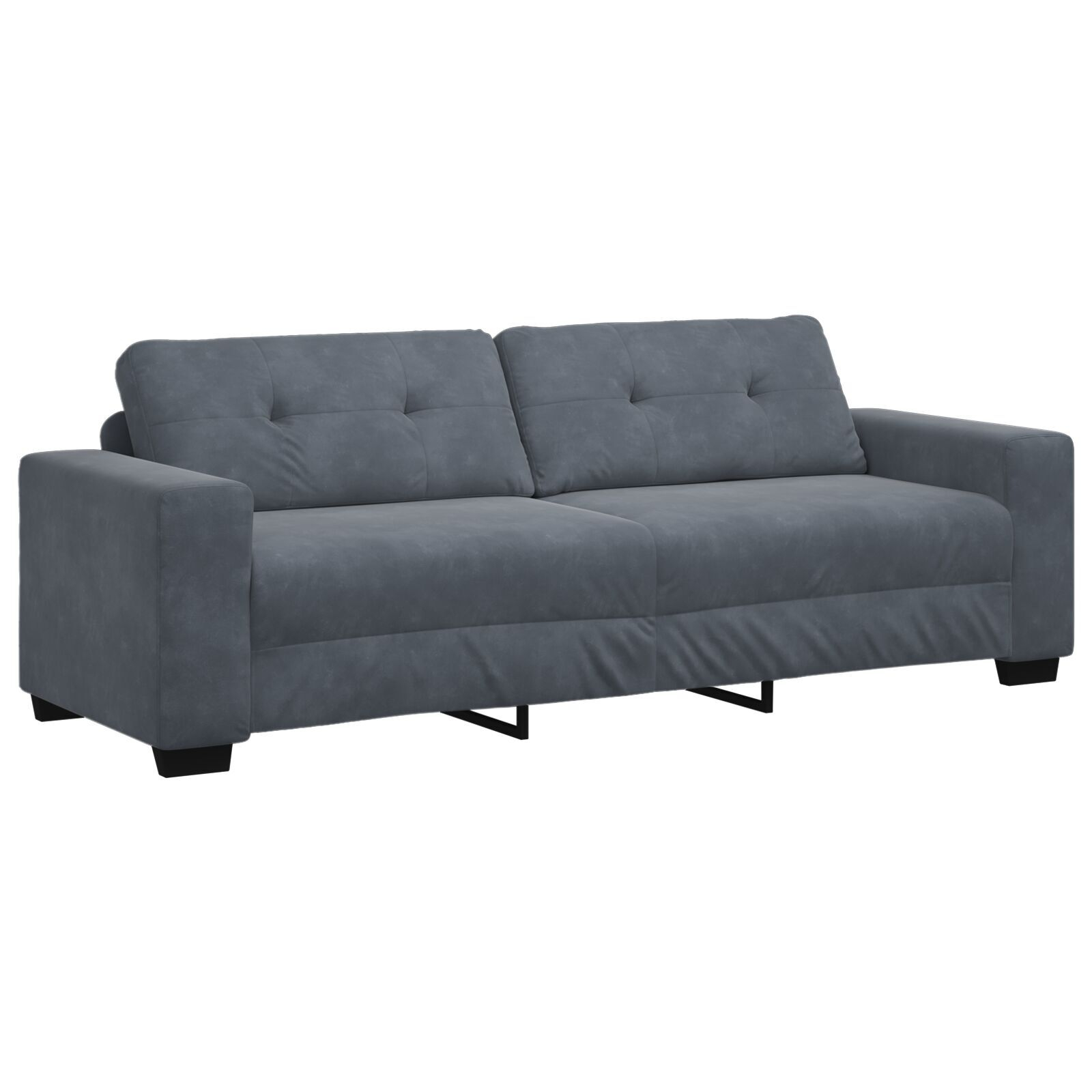 vidaXL Set de canapea cu pernă 3 pcs Gri 221 x 78 x 80 cm Catifea