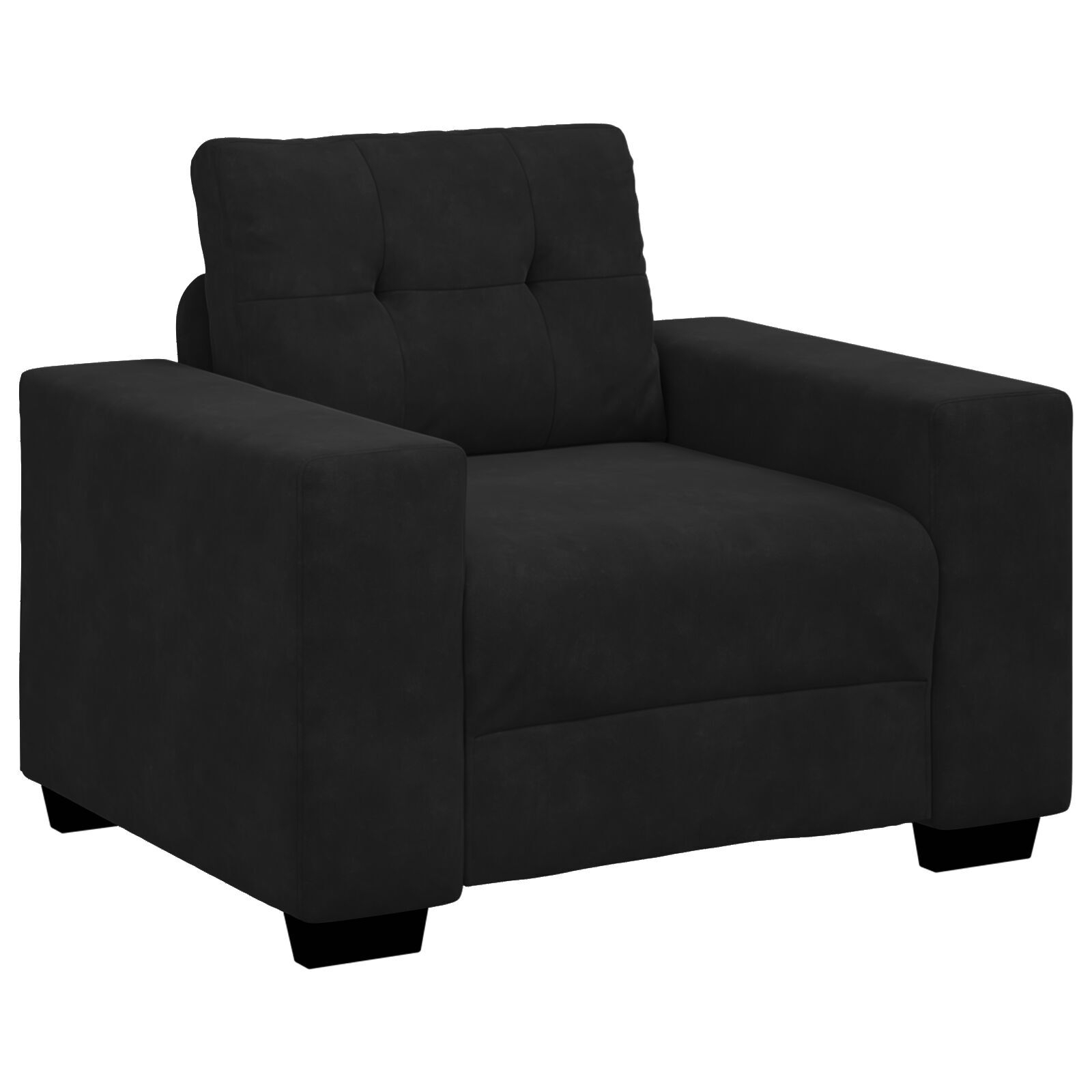 vidaXL Set de canapea cu pernă 3 pcs Negru 221 x 78 x 80 cm Catifea