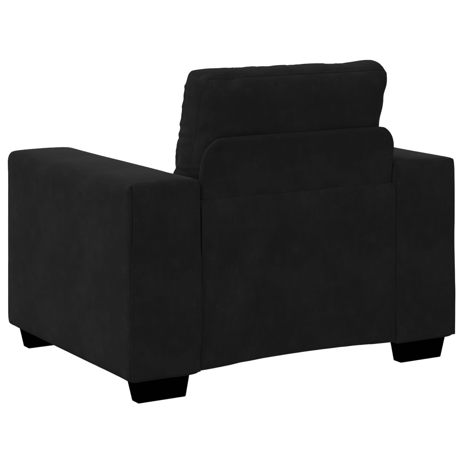 vidaXL Set de canapea cu pernă 3 pcs Negru 221 x 78 x 80 cm Catifea