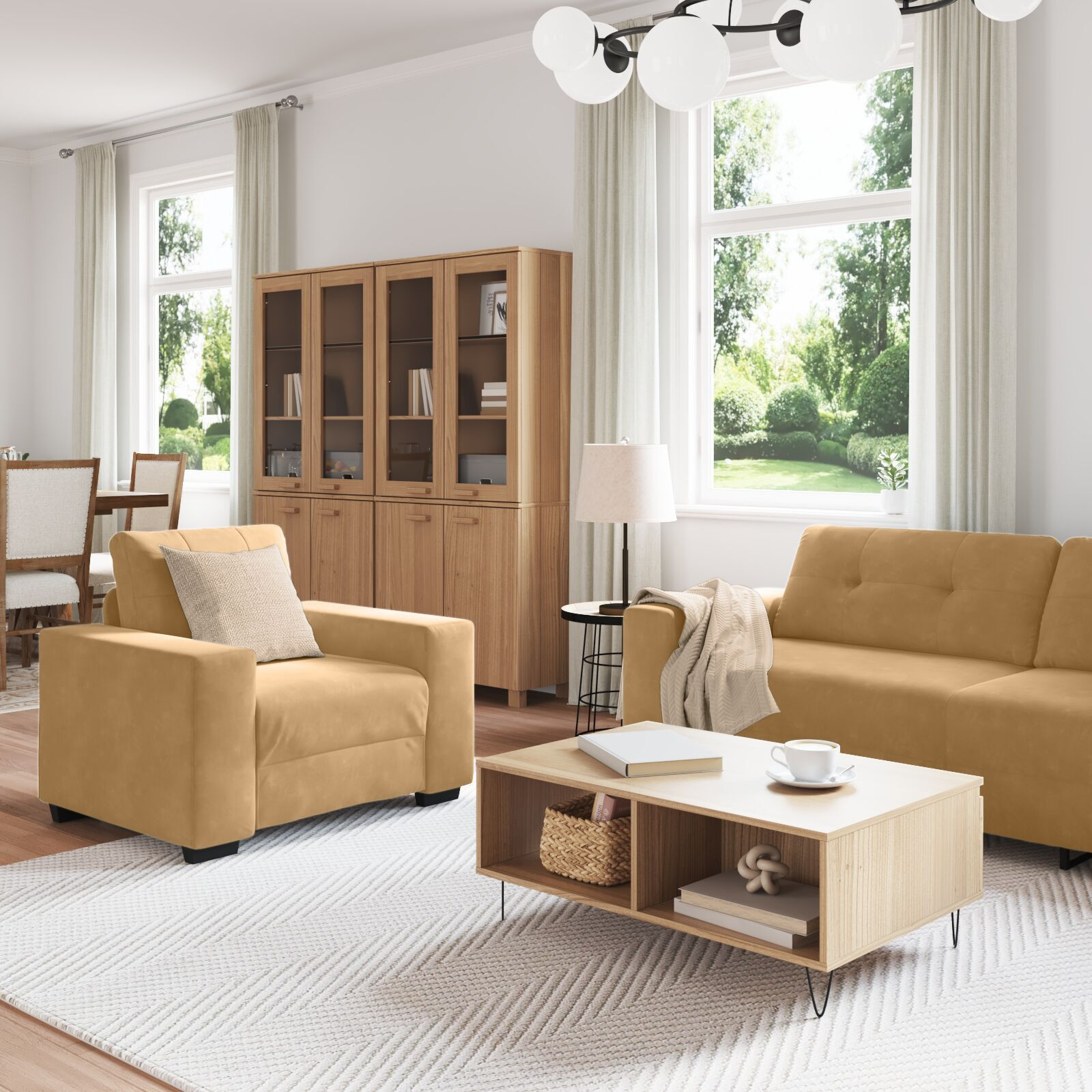 vidaXL Set de canapea cu pernă 3 pcs Maro 221 x 78 x 80 cm Catifea