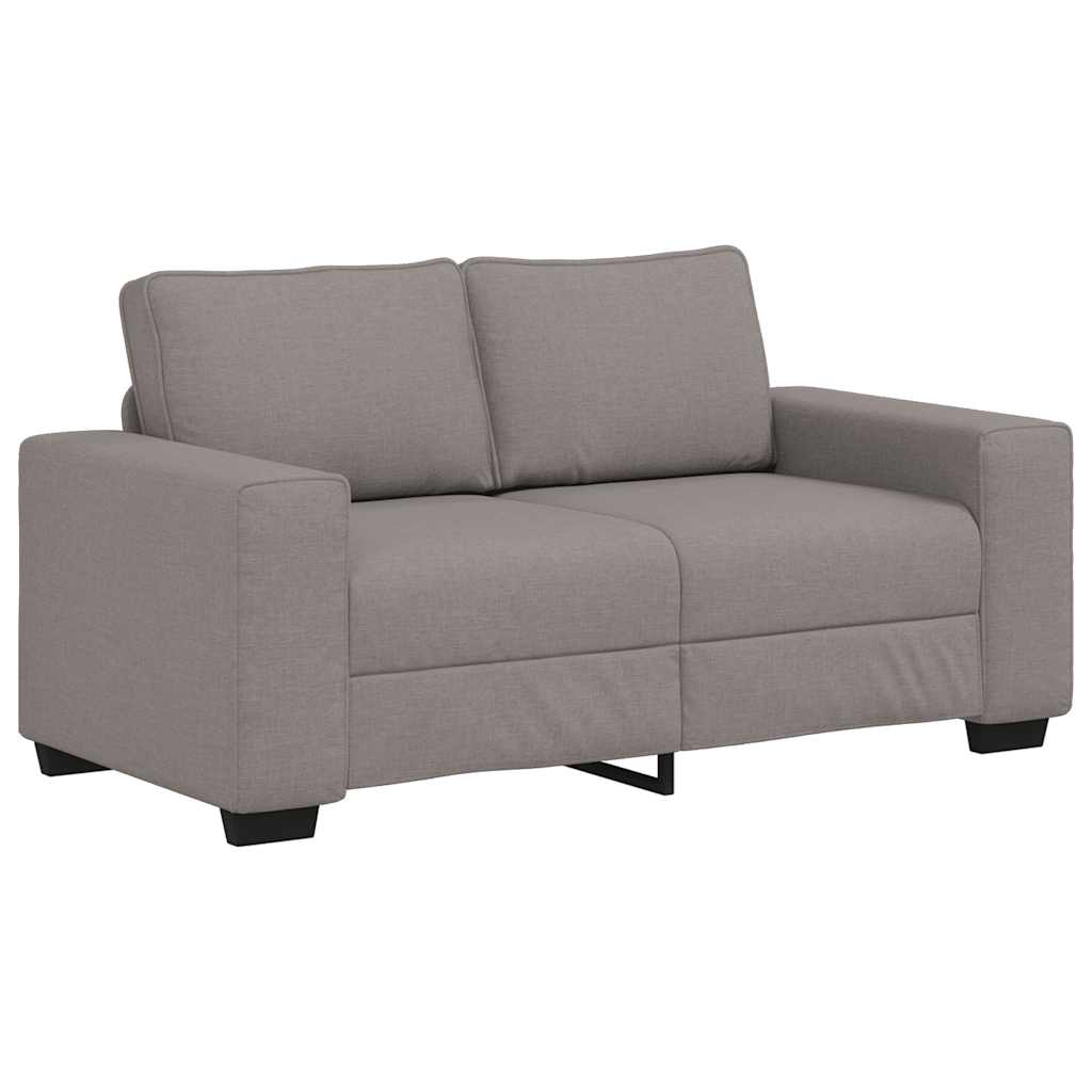 vidaXL Set de canapea cu perne, 3 piese, gri taupe, material textil