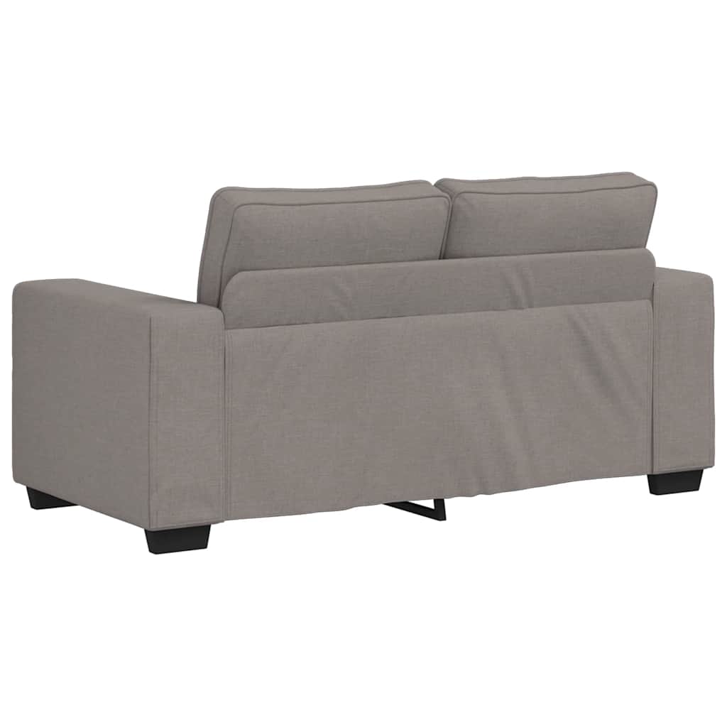vidaXL Set de canapea cu perne, 3 piese, gri taupe, material textil