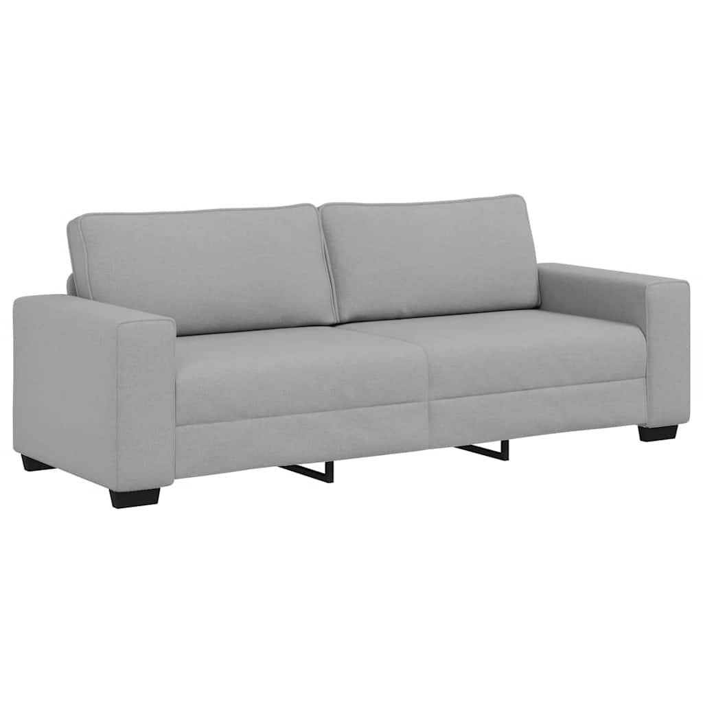 vidaXL Set de canapele cu perne, 3 piese, gri nor, textil