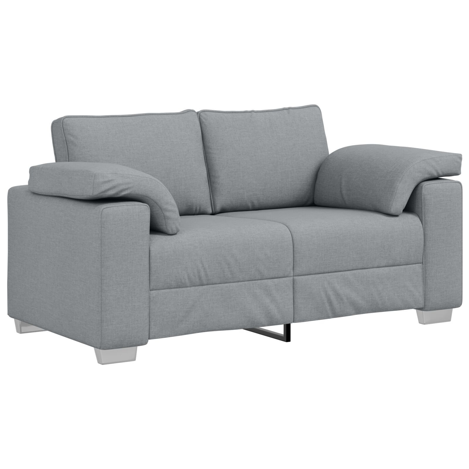 vidaXL Set de canapea cu pernă 3 pcs Gri 219 x 77 x 82 cm țesătură