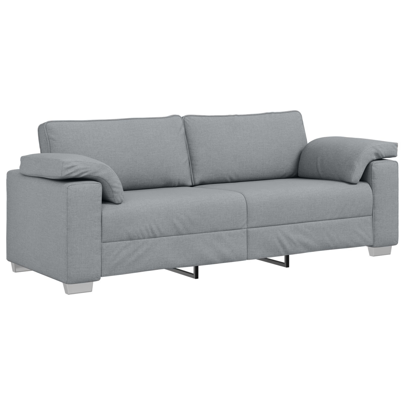 vidaXL Set de canapea cu pernă 3 pcs Gri 219 x 77 x 82 cm țesătură