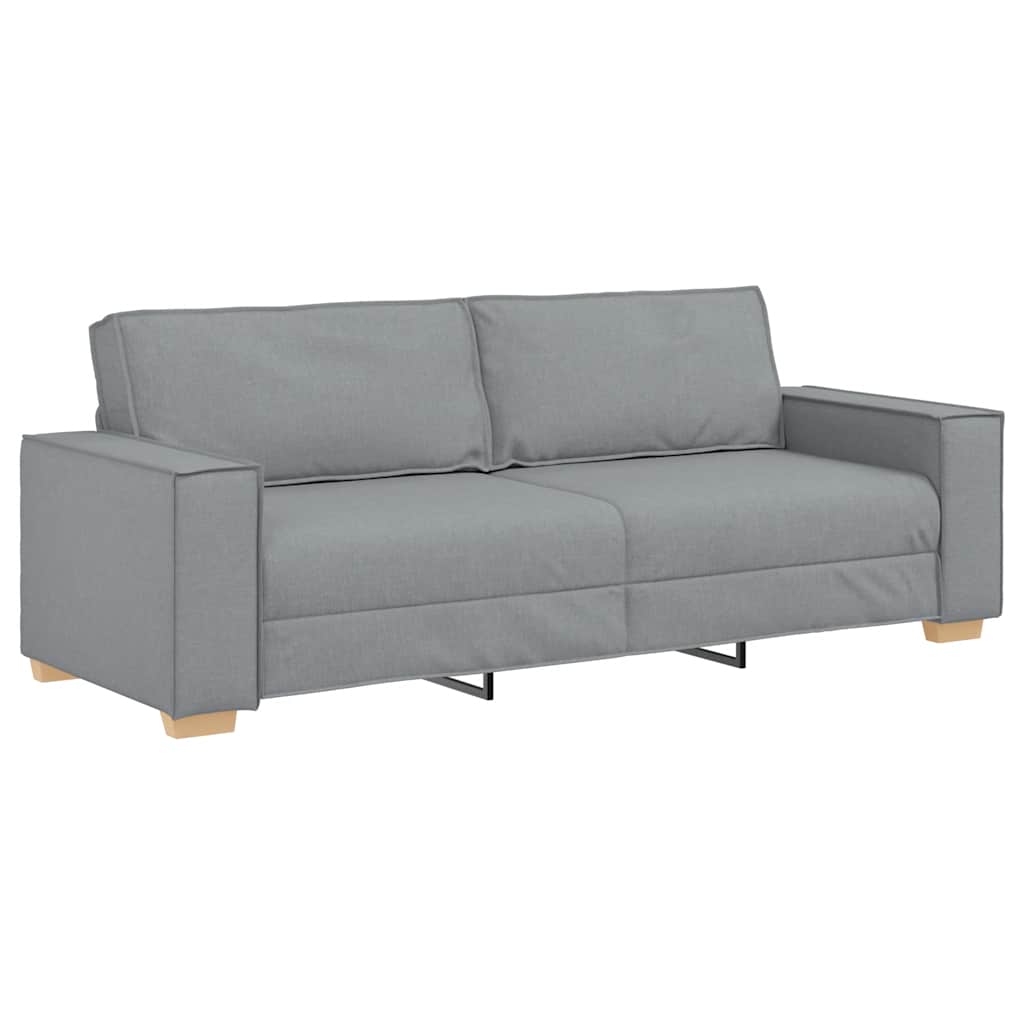 vidaXL Set de canapele cu perne, 2 piese, gri deschis, textil