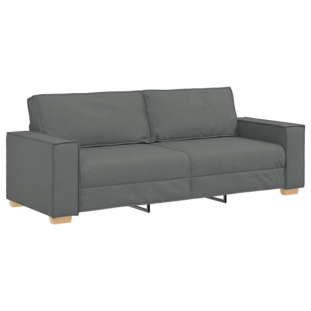 vidaXL Set de canapele cu perne, 2 piese, gri închis, textil