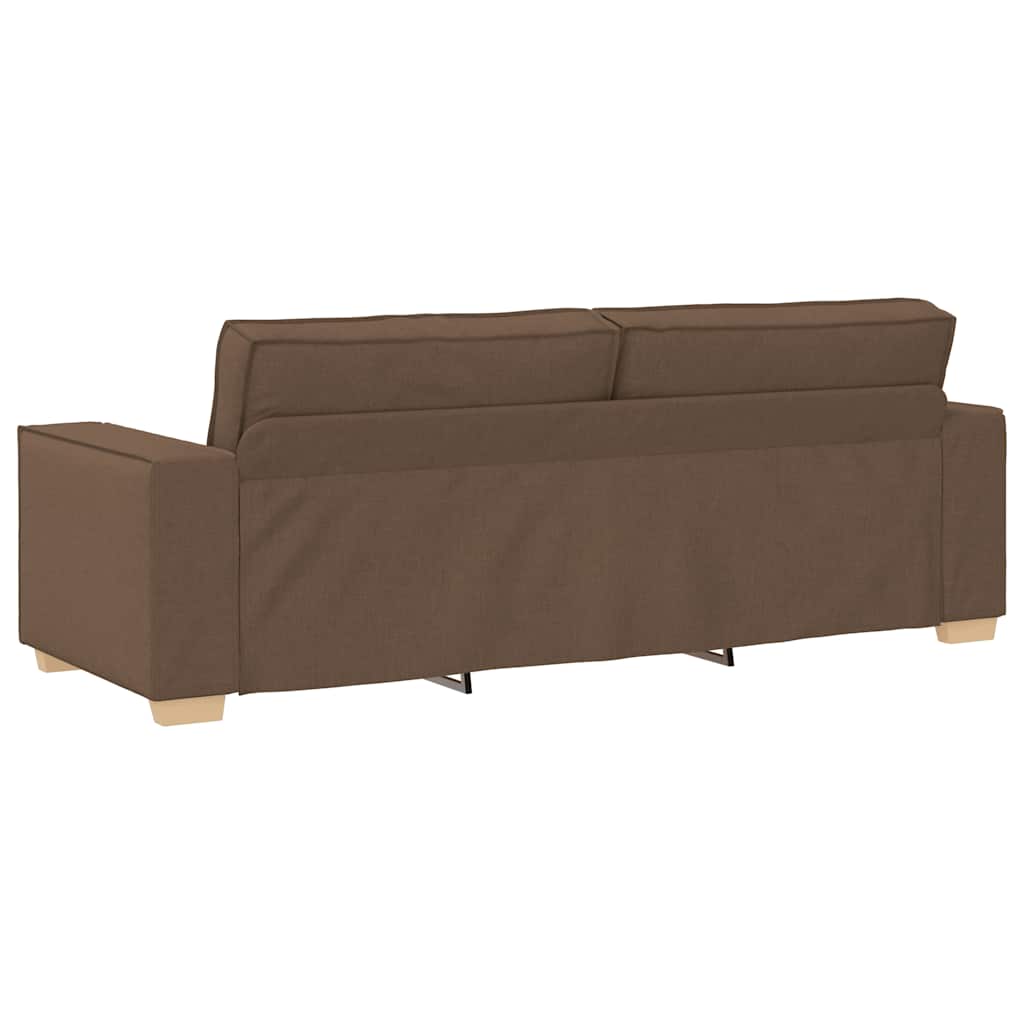vidaXL Set de canapele cu perne, 2 piese, maro, textil vidaXL Set de canapele cu perne, 2 piese, maro, textil
