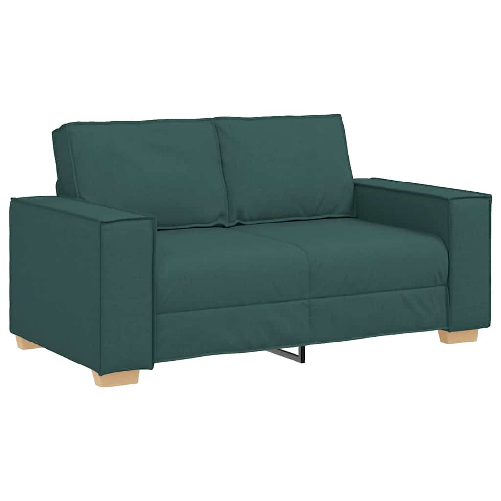 vidaXL Set de canapele cu perne, 2 piese, verde închis, textil vidaXL Set de canapele cu perne, 2 piese, verde închis, textil
