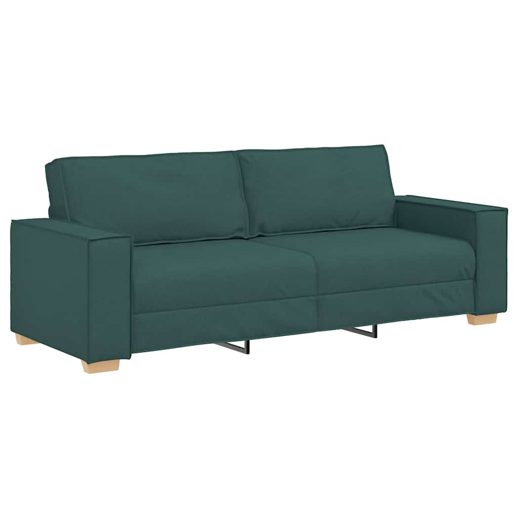 vidaXL Set de canapele cu perne, 2 piese, verde închis, textil vidaXL Set de canapele cu perne, 2 piese, verde închis, textil