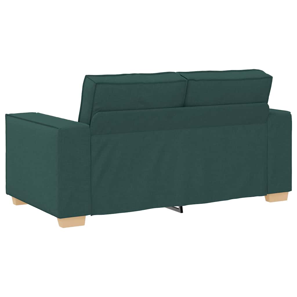 vidaXL Set de canapele cu perne, 2 piese, verde închis, textil vidaXL Set de canapele cu perne, 2 piese, verde închis, textil