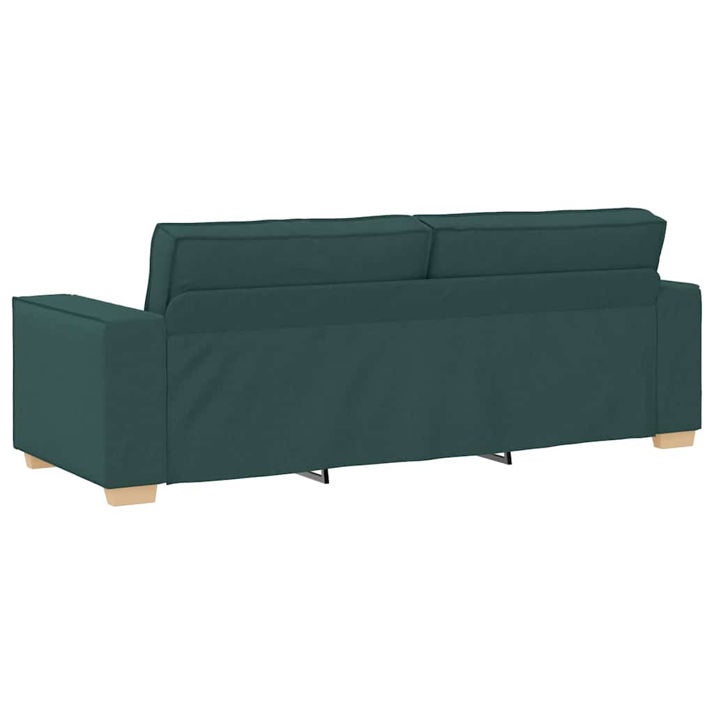 vidaXL Set de canapele cu perne, 2 piese, verde închis, textil vidaXL Set de canapele cu perne, 2 piese, verde închis, textil