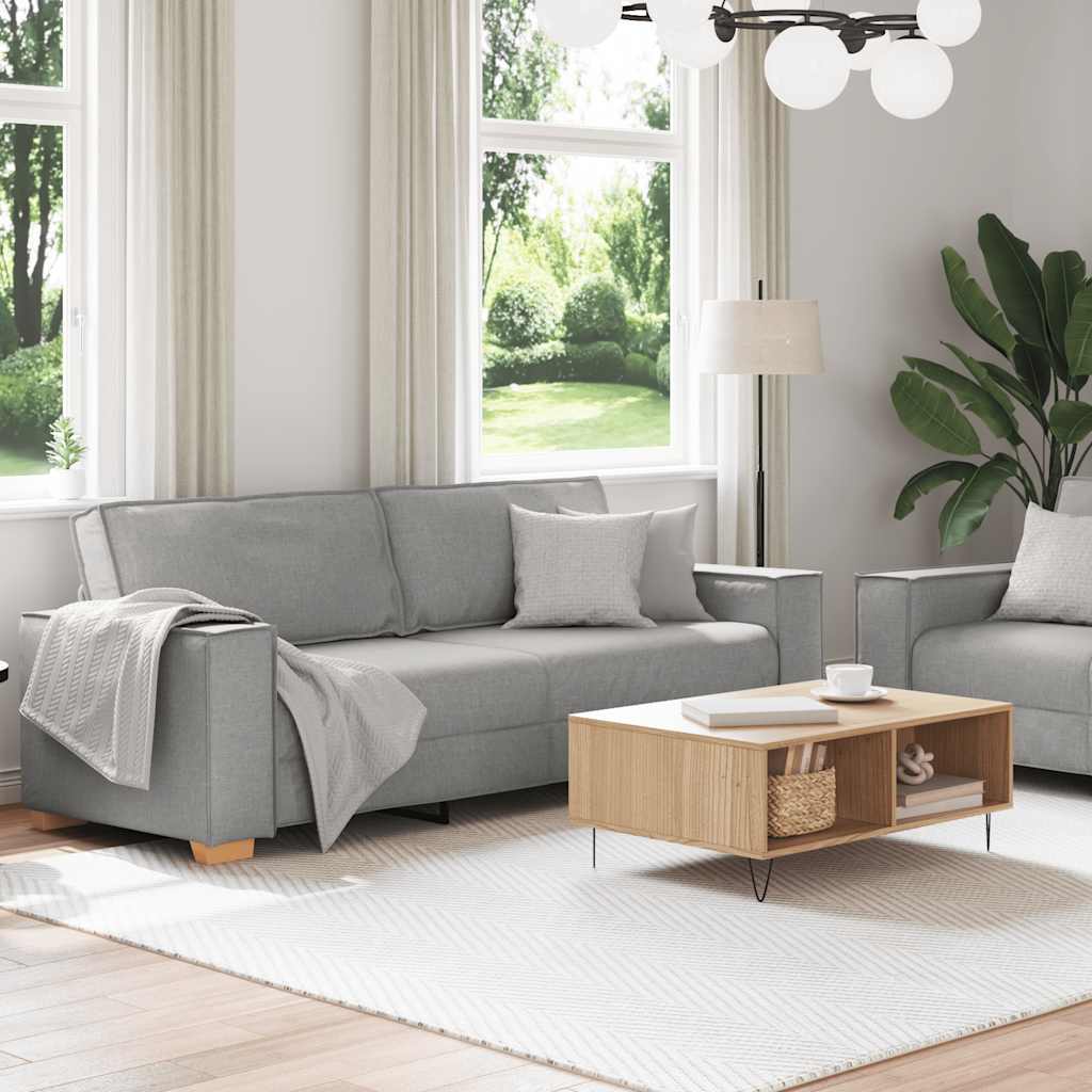 vidaXL Set de canapele cu perne, 2 piese, gri nor, textil