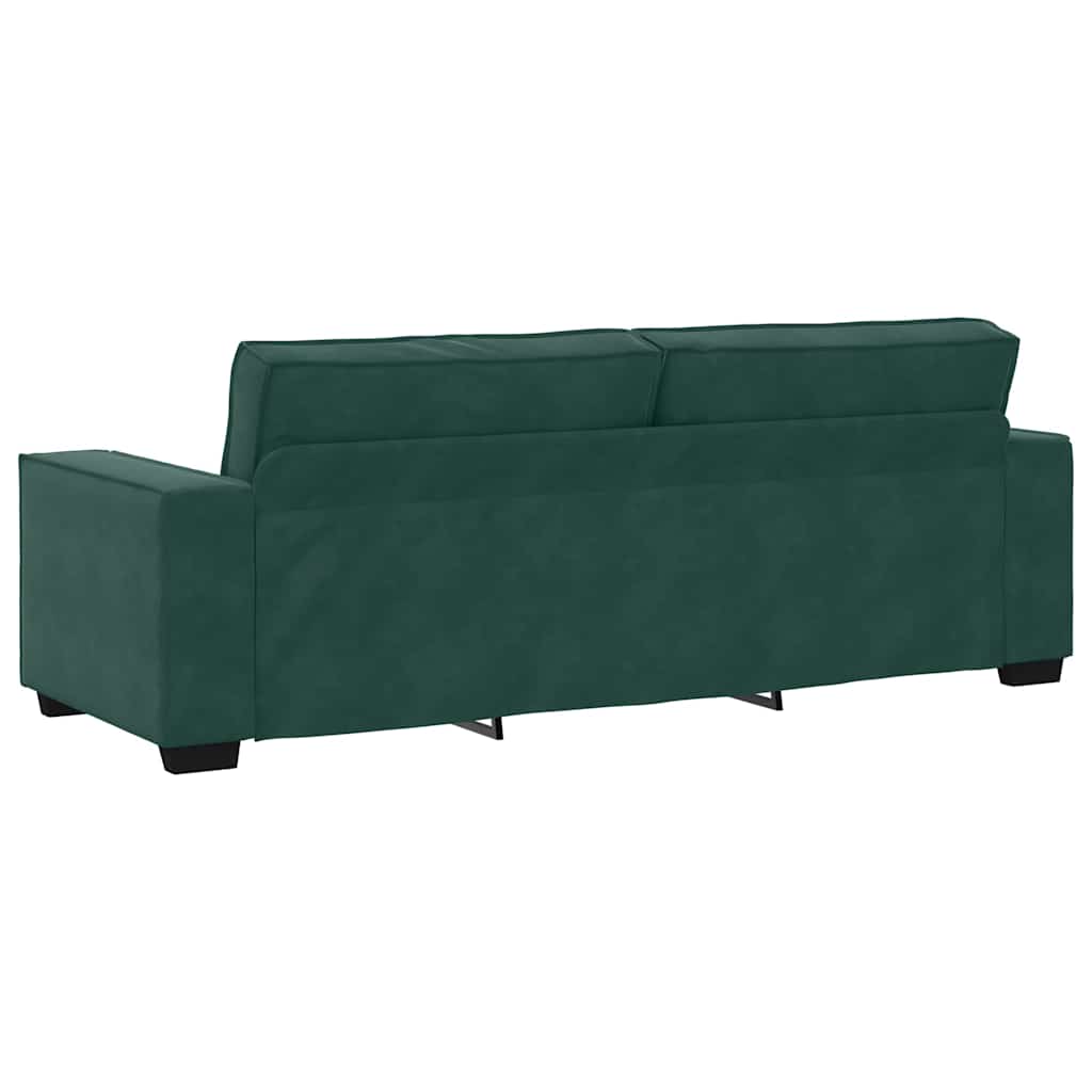 vidaXL Set de canapele cu perne, 2 piese, verde închis, catifea vidaXL Set de canapele cu perne, 2 piese, verde închis, catifea