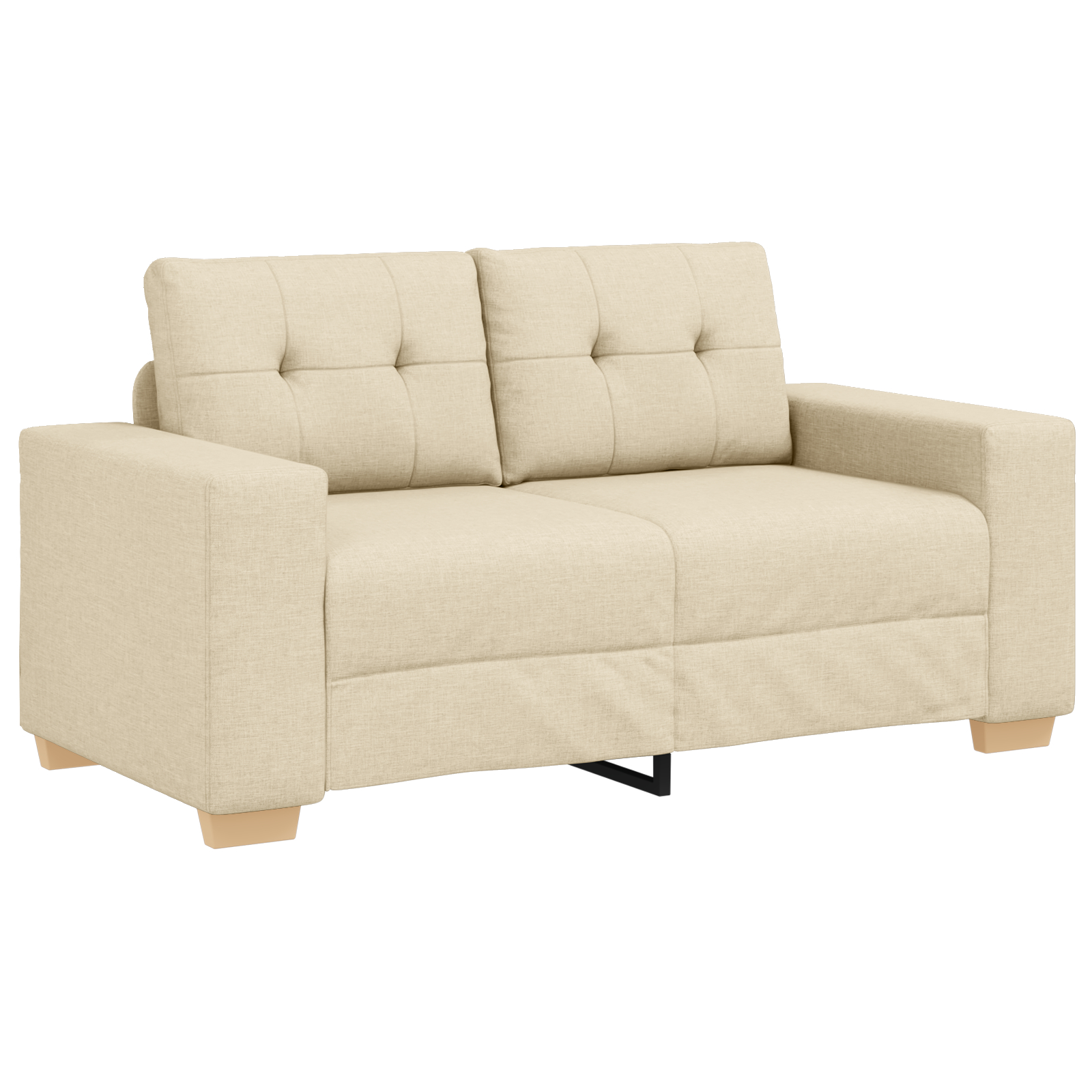 vidaXL Set de canapea cu pernă 2 pcs Crem 221 x 78 x 80 cm Țesătură