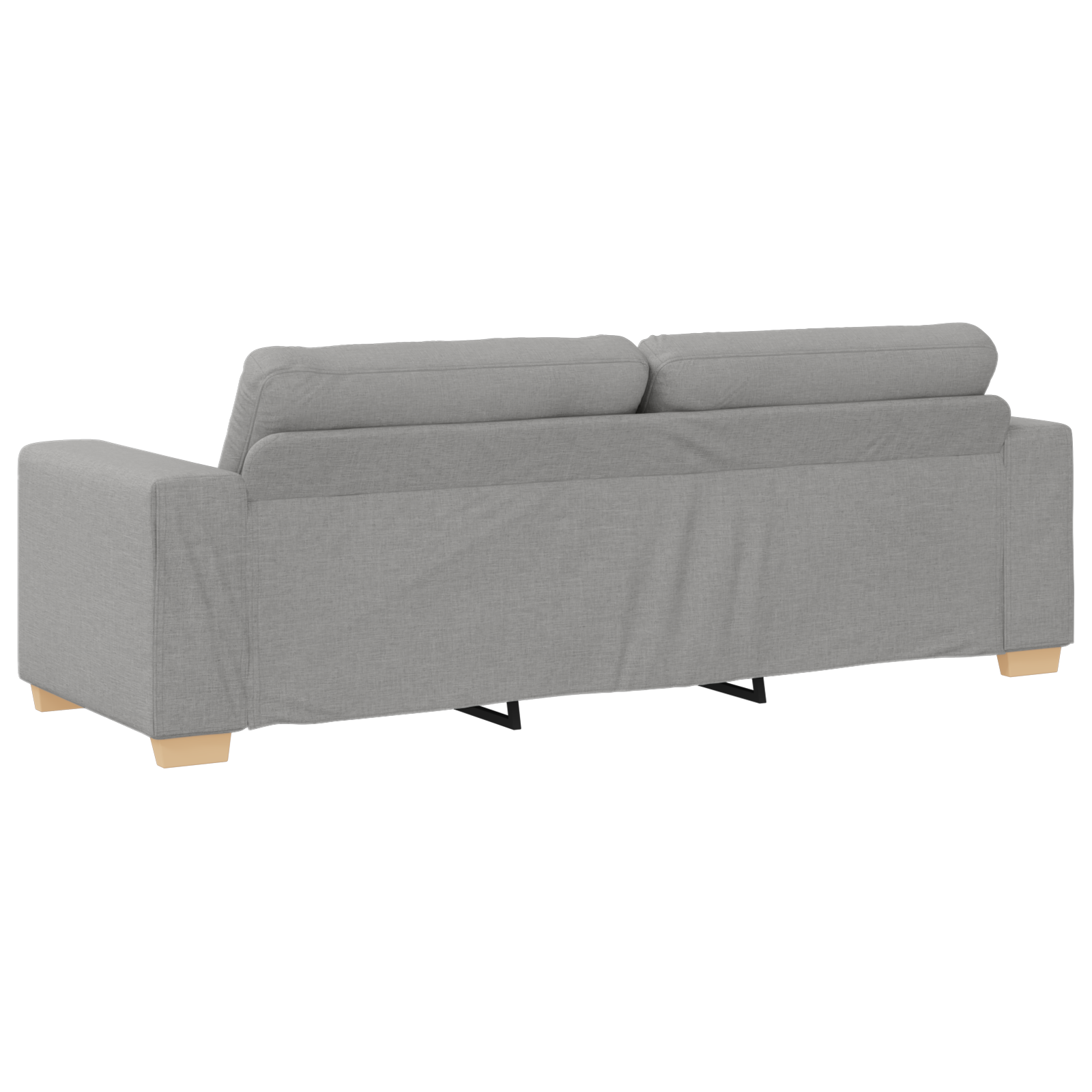 vidaXL Set de canapea cu pernă 2 pcs Gri 221 x 78 x 80 cm Țesătură vidaXL Set de canapea cu pernă 2 pcs Gri 221 x 78 x 80 cm Țesătură