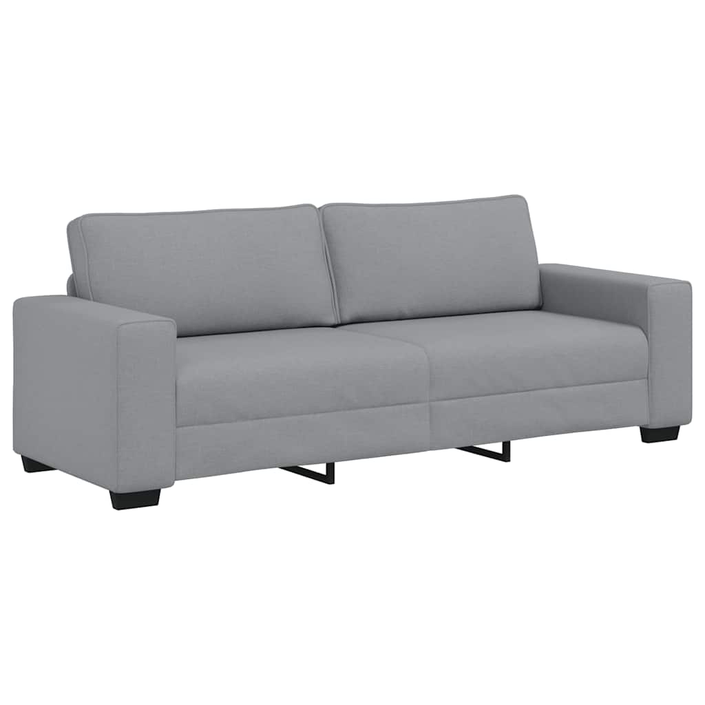 vidaXL Set de canapele cu perne, 2 piese, gri deschis, textil vidaXL Set de canapele cu perne, 2 piese, gri deschis, textil