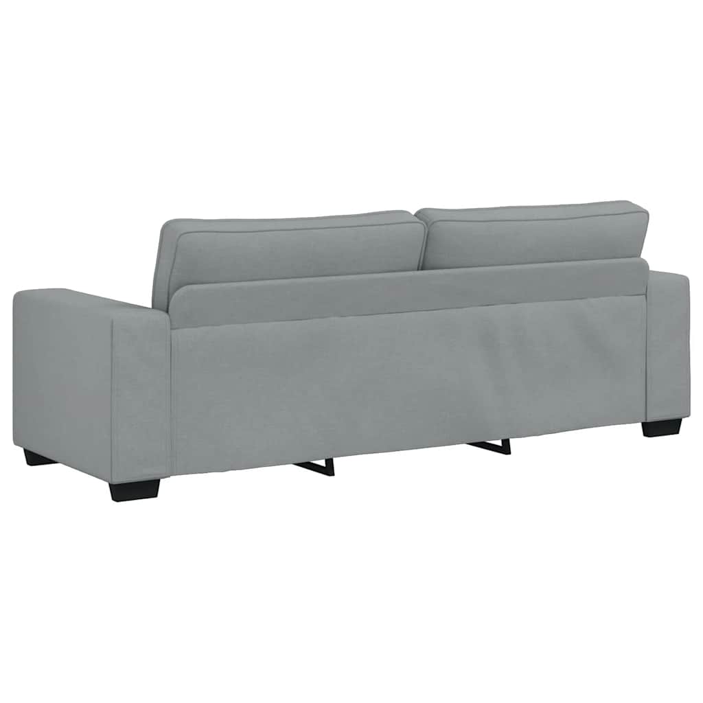 vidaXL Set de canapele cu perne, 2 piese, gri deschis, textil vidaXL Set de canapele cu perne, 2 piese, gri deschis, textil