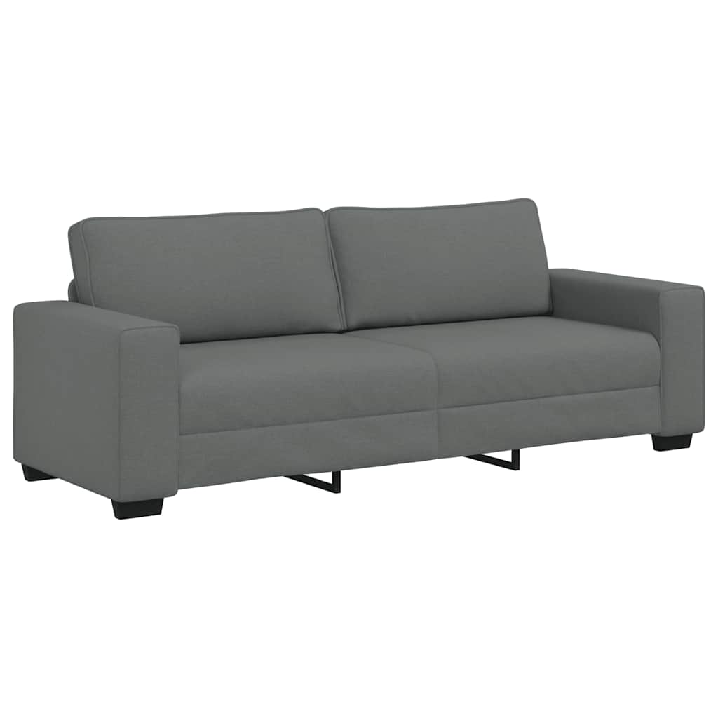 vidaXL Set de canapele cu perne, 2 piese, gri închis, textil