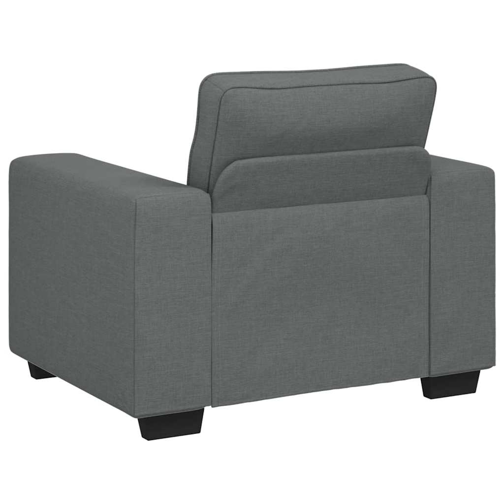 vidaXL Set de canapele cu perne, 2 piese, gri închis, textil