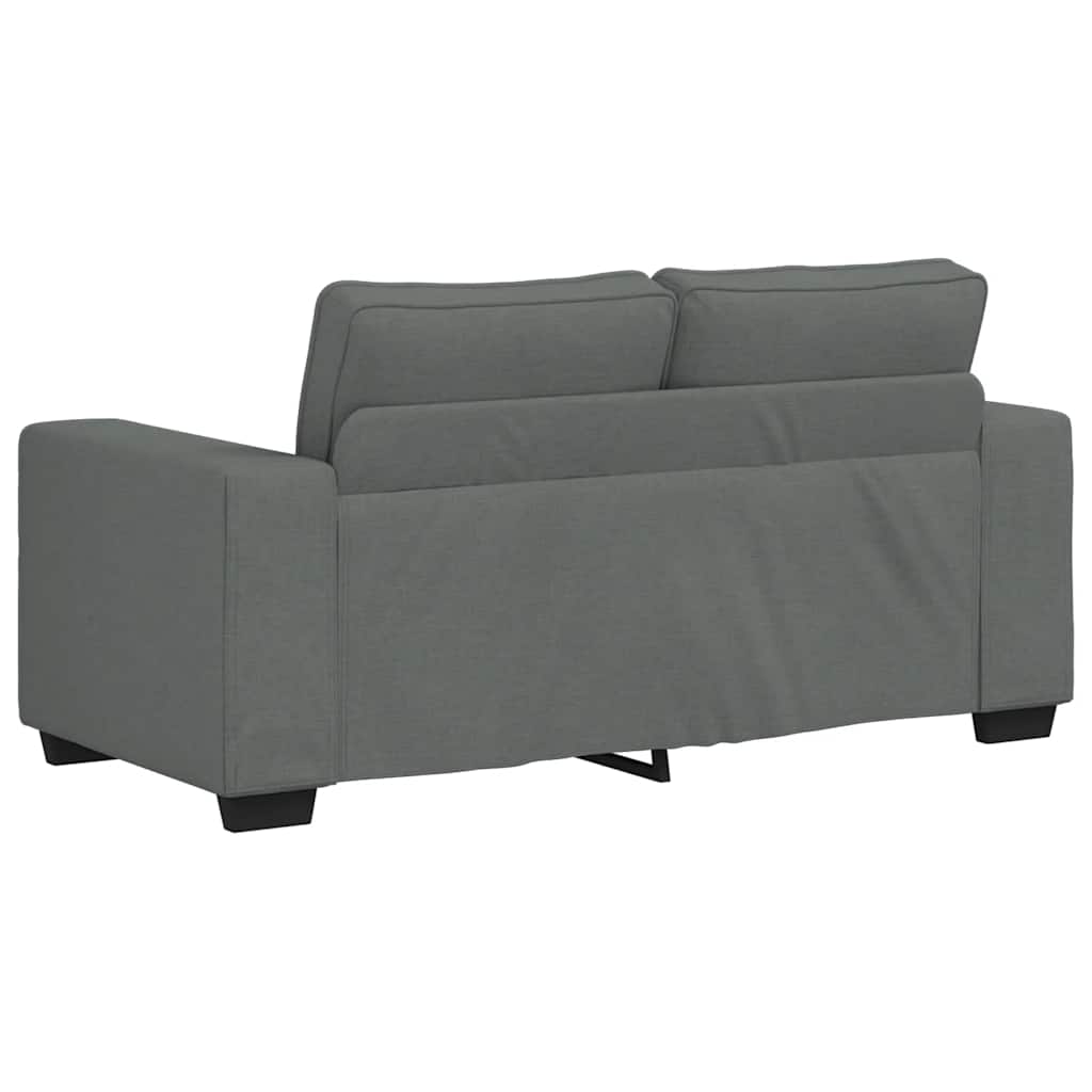 vidaXL Set de canapele cu perne, 2 piese, gri închis, textil