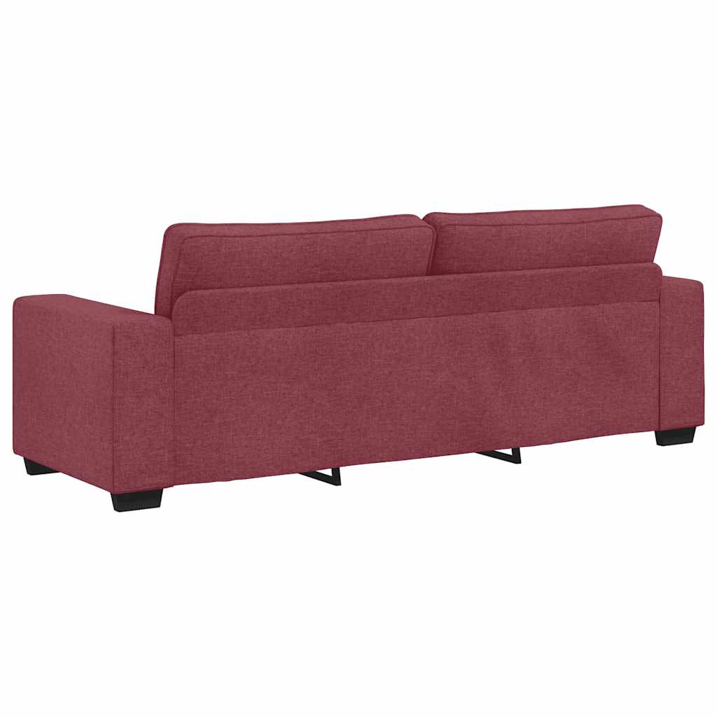 vidaXL Set canapea cu perne, 2 piese, roșu vin, material textil
