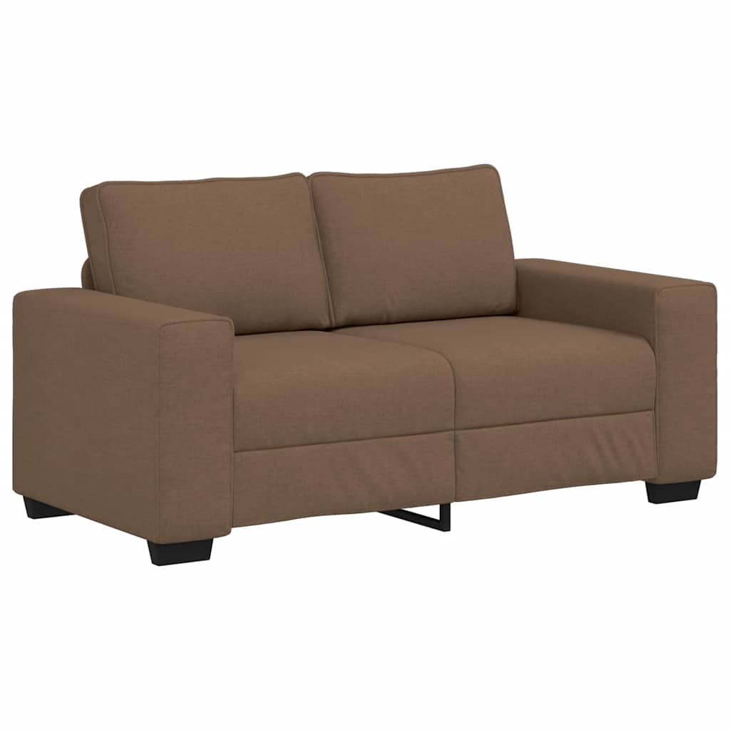 vidaXL Set de canapele cu perne, 2 piese, maro, textil
