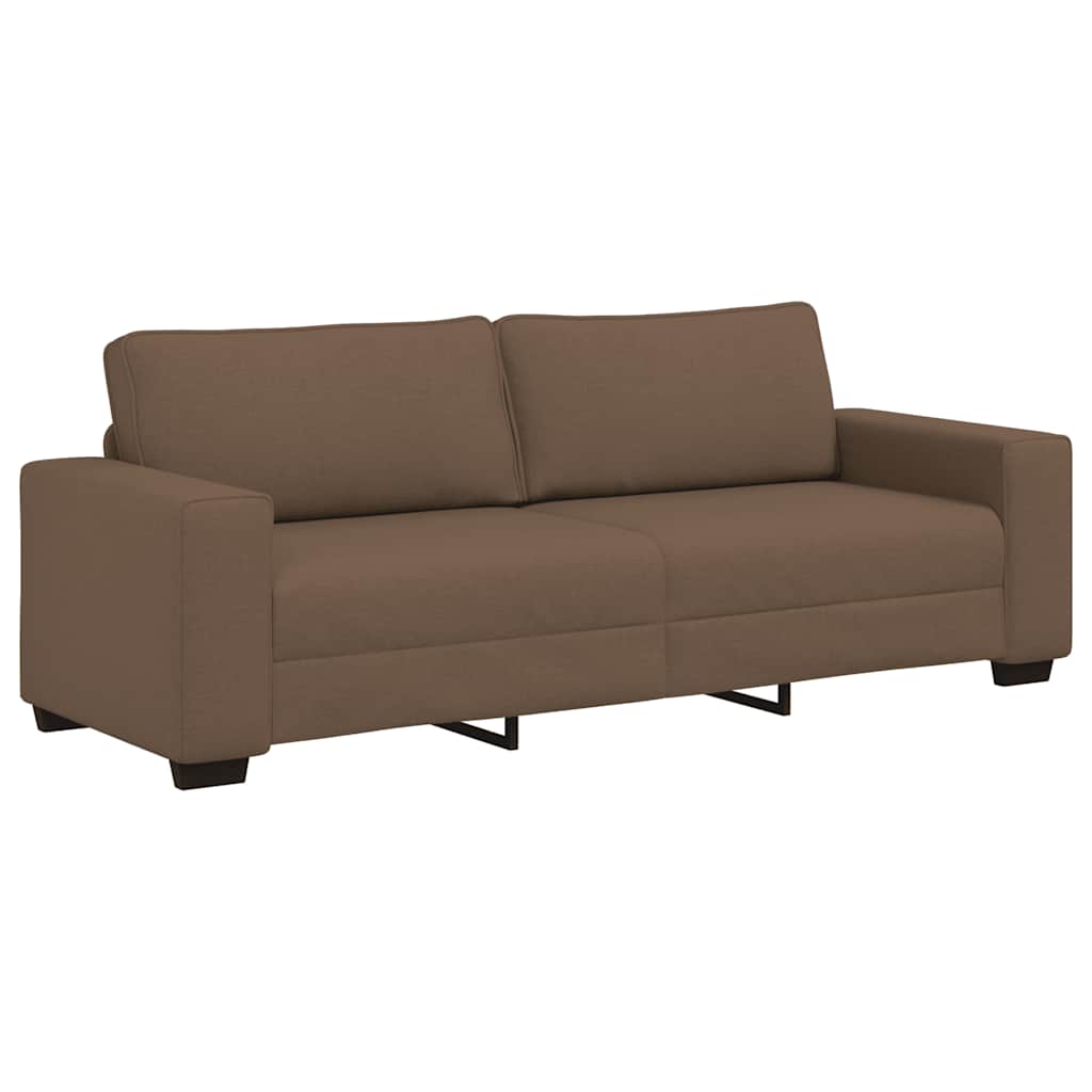 vidaXL Set de canapele cu perne, 2 piese, maro, textil