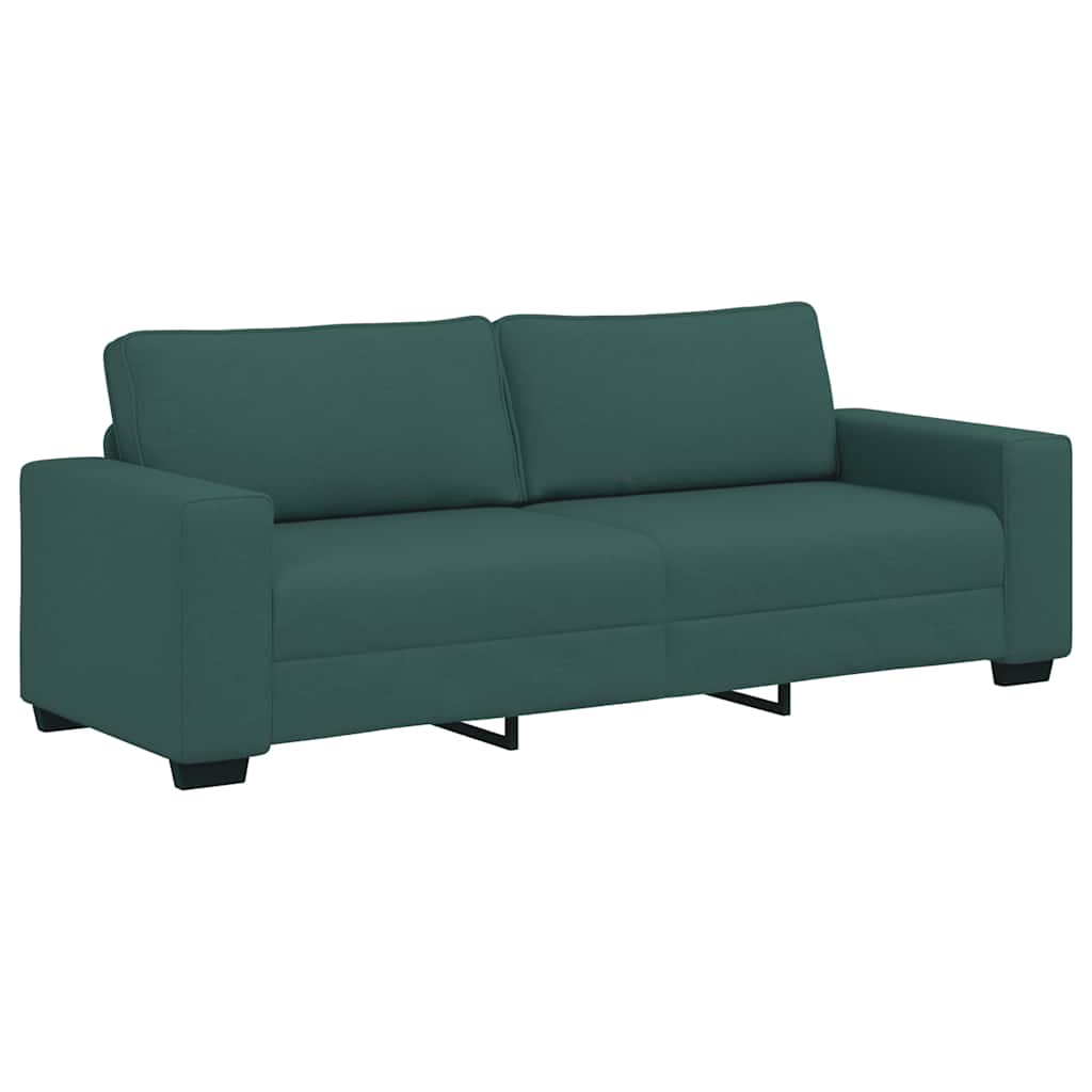 vidaXL Set de canapele cu perne, 2 piese, verde închis, textil vidaXL Set de canapele cu perne, 2 piese, verde închis, textil