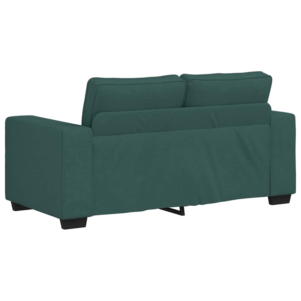 vidaXL Set de canapele cu perne, 2 piese, verde închis, textil vidaXL Set de canapele cu perne, 2 piese, verde închis, textil