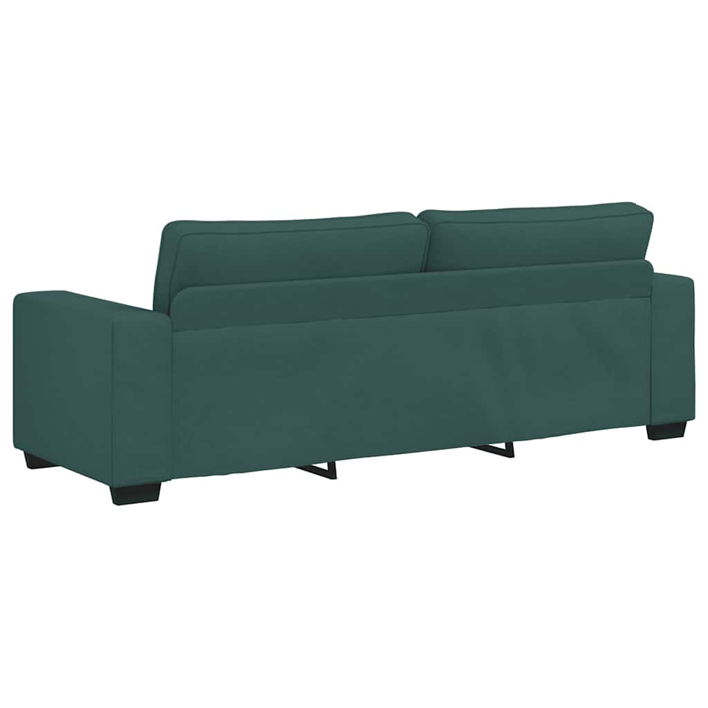 vidaXL Set de canapele cu perne, 2 piese, verde închis, textil vidaXL Set de canapele cu perne, 2 piese, verde închis, textil