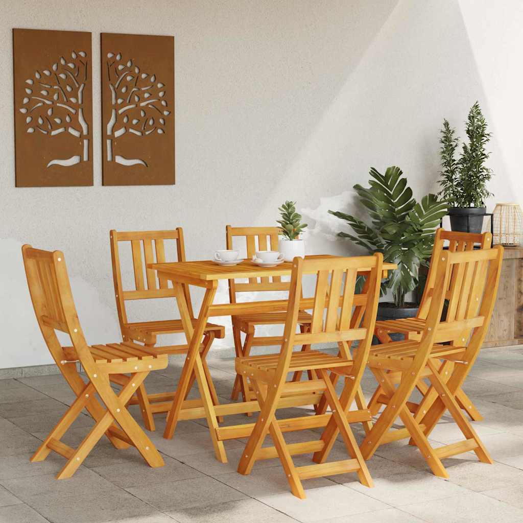 vidaXL Scaun pentru Grădină 6 pcs Maro 36 x 46 x 86 cm