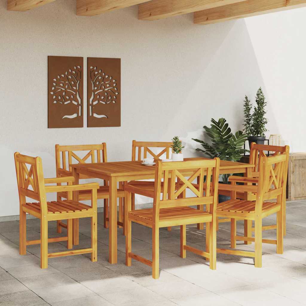 vidaXL Scaun pentru Grădină 6 pcs Maro 56 x 56 x 90 cm