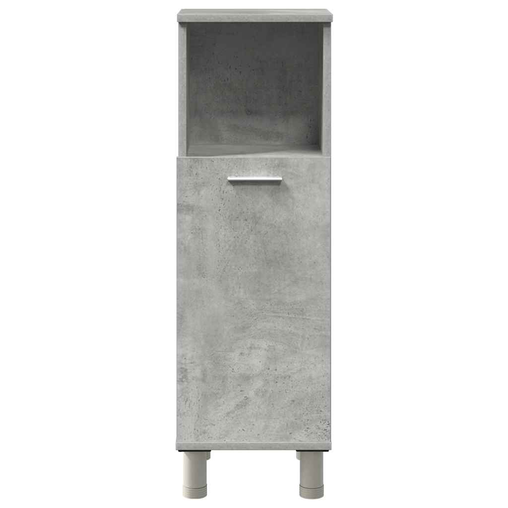 vidaXL Set mobilier de baie, 4 piese, gri beton, lemn compozit