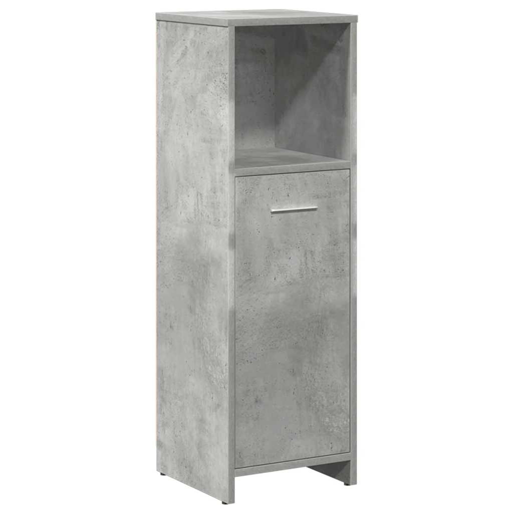 vidaXL Set mobilier de baie, 3 piese, gri beton, lemn compozit vidaXL Set mobilier de baie, 3 piese, gri beton, lemn compozit