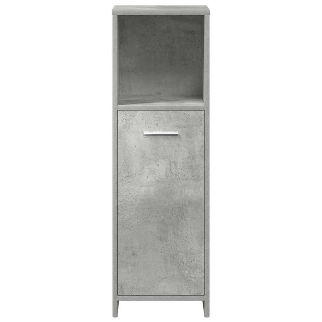 vidaXL Set mobilier de baie, 3 piese, gri beton, lemn compozit vidaXL Set mobilier de baie, 3 piese, gri beton, lemn compozit