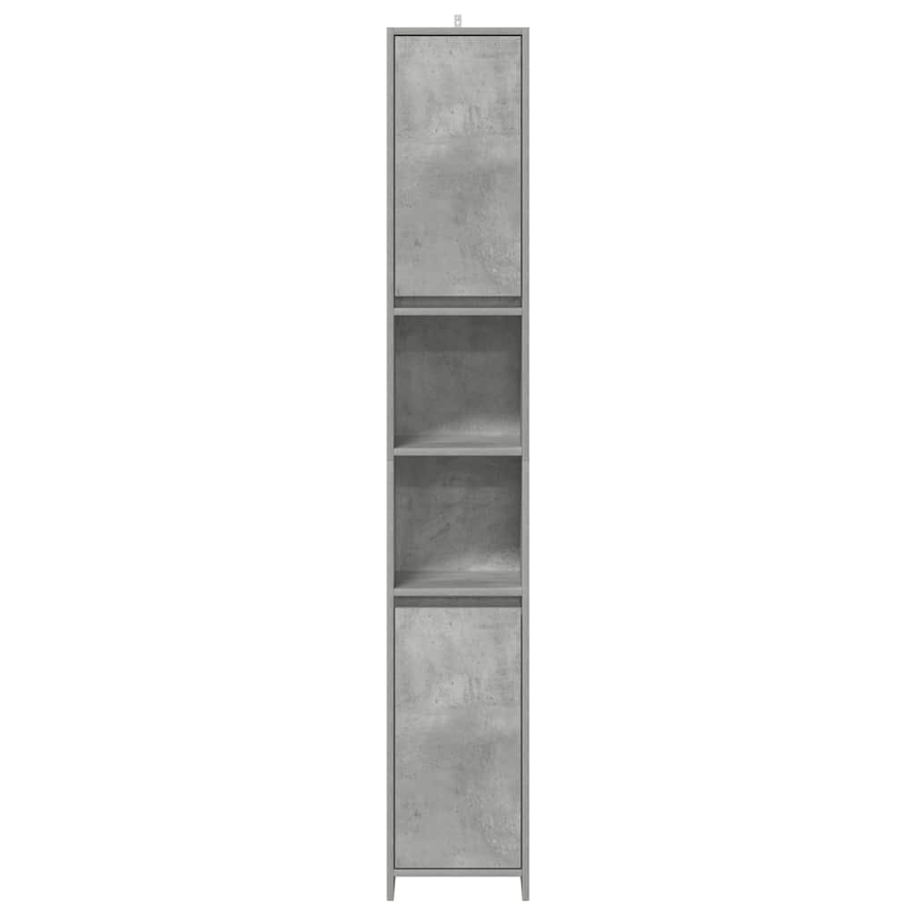 vidaXL Set mobilier de baie, 3 piese, gri beton, lemn compozit vidaXL Set mobilier de baie, 3 piese, gri beton, lemn compozit
