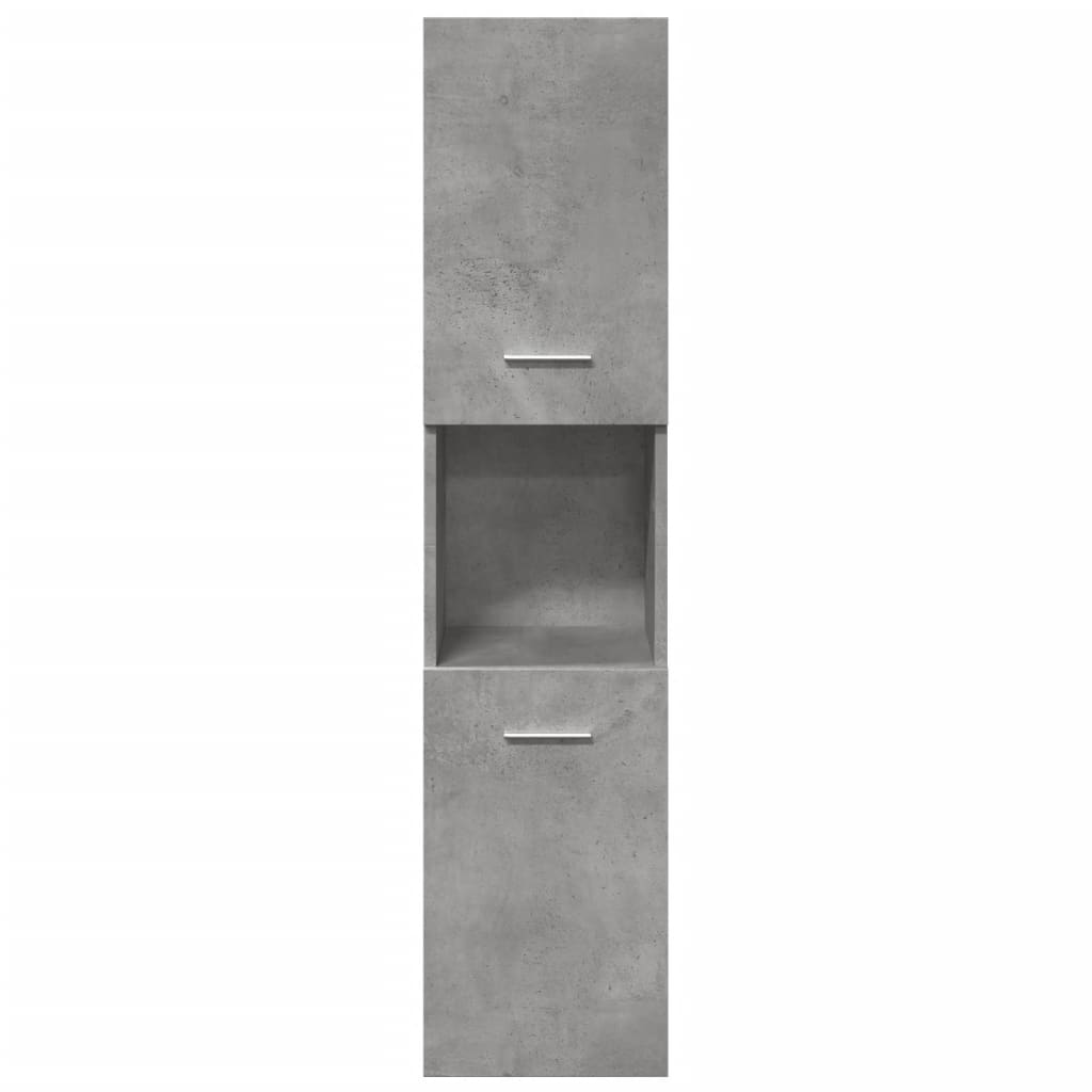 vidaXL Set mobilier de baie, 3 piese, gri beton, lemn compozit vidaXL Set mobilier de baie, 3 piese, gri beton, lemn compozit
