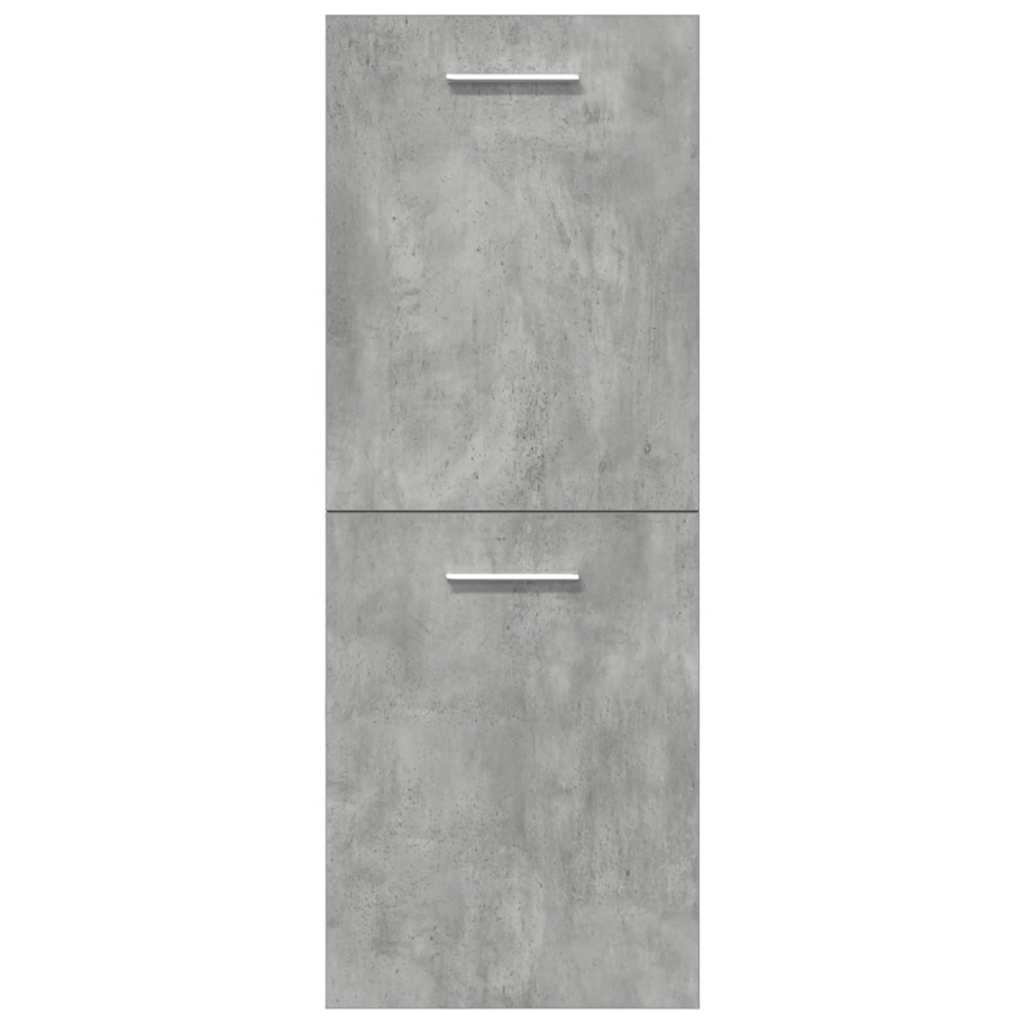 vidaXL Set mobilier de baie, 4 piese, gri beton, lemn compozit