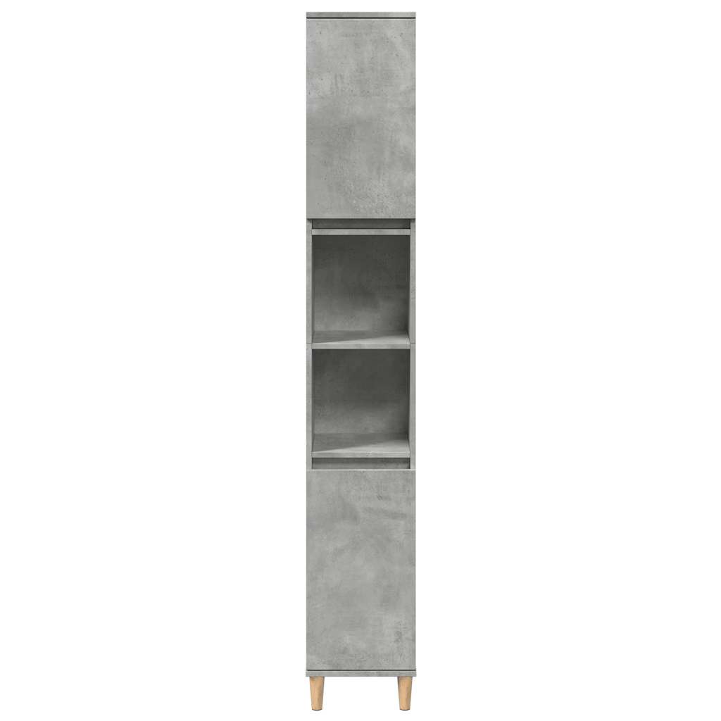 vidaXL Set mobilier de baie, 3 piese, gri beton, lemn compozit vidaXL Set mobilier de baie, 3 piese, gri beton, lemn compozit
