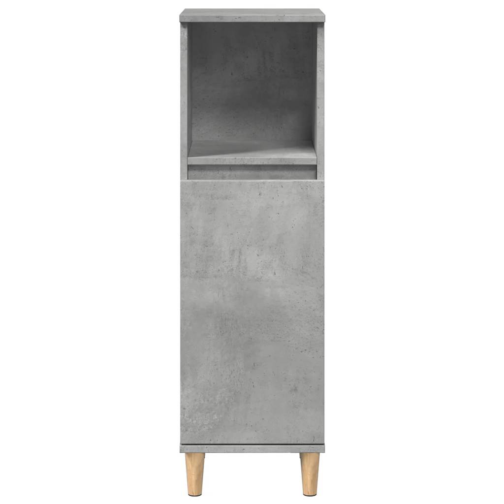 vidaXL Set mobilier de baie, 3 piese, gri beton, lemn compozit vidaXL Set mobilier de baie, 3 piese, gri beton, lemn compozit