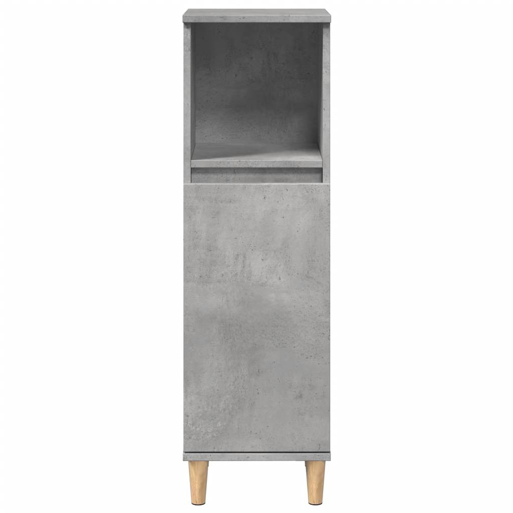 vidaXL Set mobilier de baie, 3 piese, gri beton, lemn compozit vidaXL Set mobilier de baie, 3 piese, gri beton, lemn compozit
