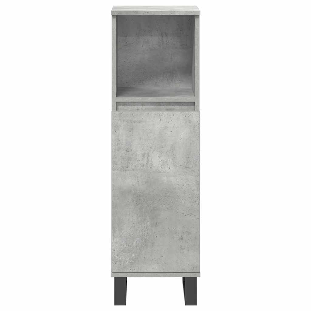 vidaXL Set mobilier de baie, 3 piese, gri beton, lemn compozit vidaXL Set mobilier de baie, 3 piese, gri beton, lemn compozit