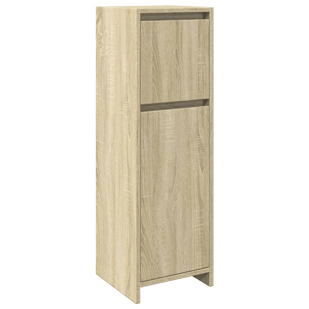 vidaXL Set mobilier de baie, 4 piese, stejar sonoma, lemn prelucrat