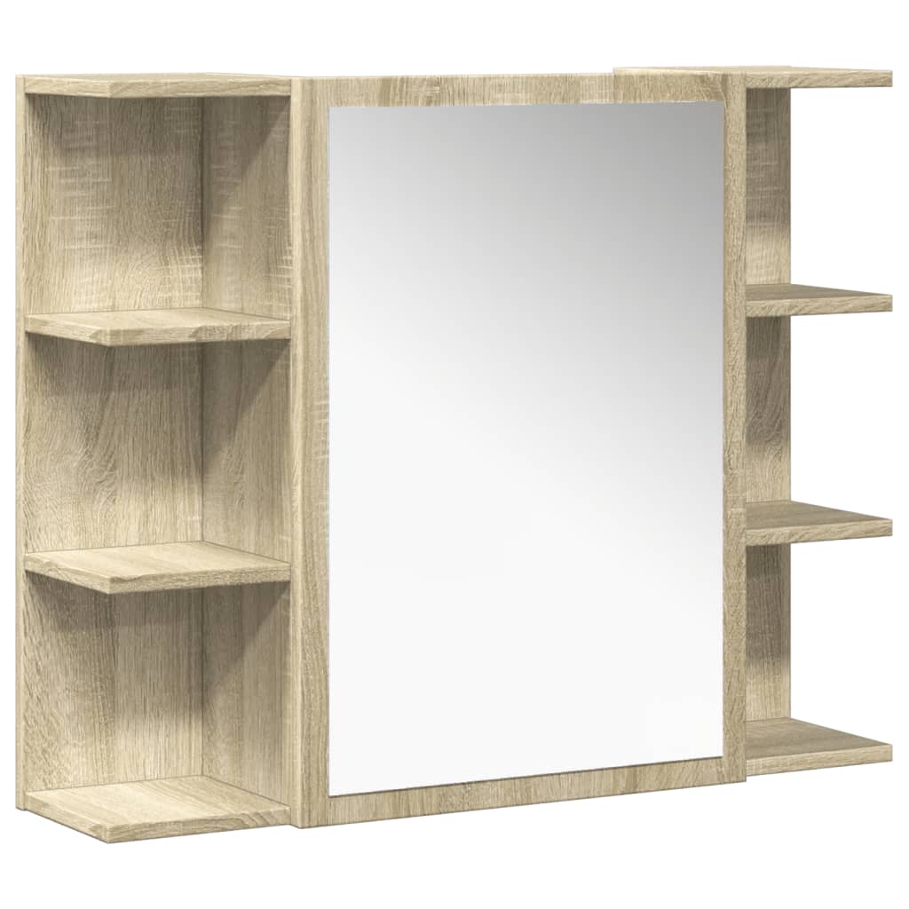 vidaXL Set mobilier de baie, 4 piese, stejar sonoma, lemn prelucrat vidaXL Set mobilier de baie, 4 piese, stejar sonoma, lemn prelucrat